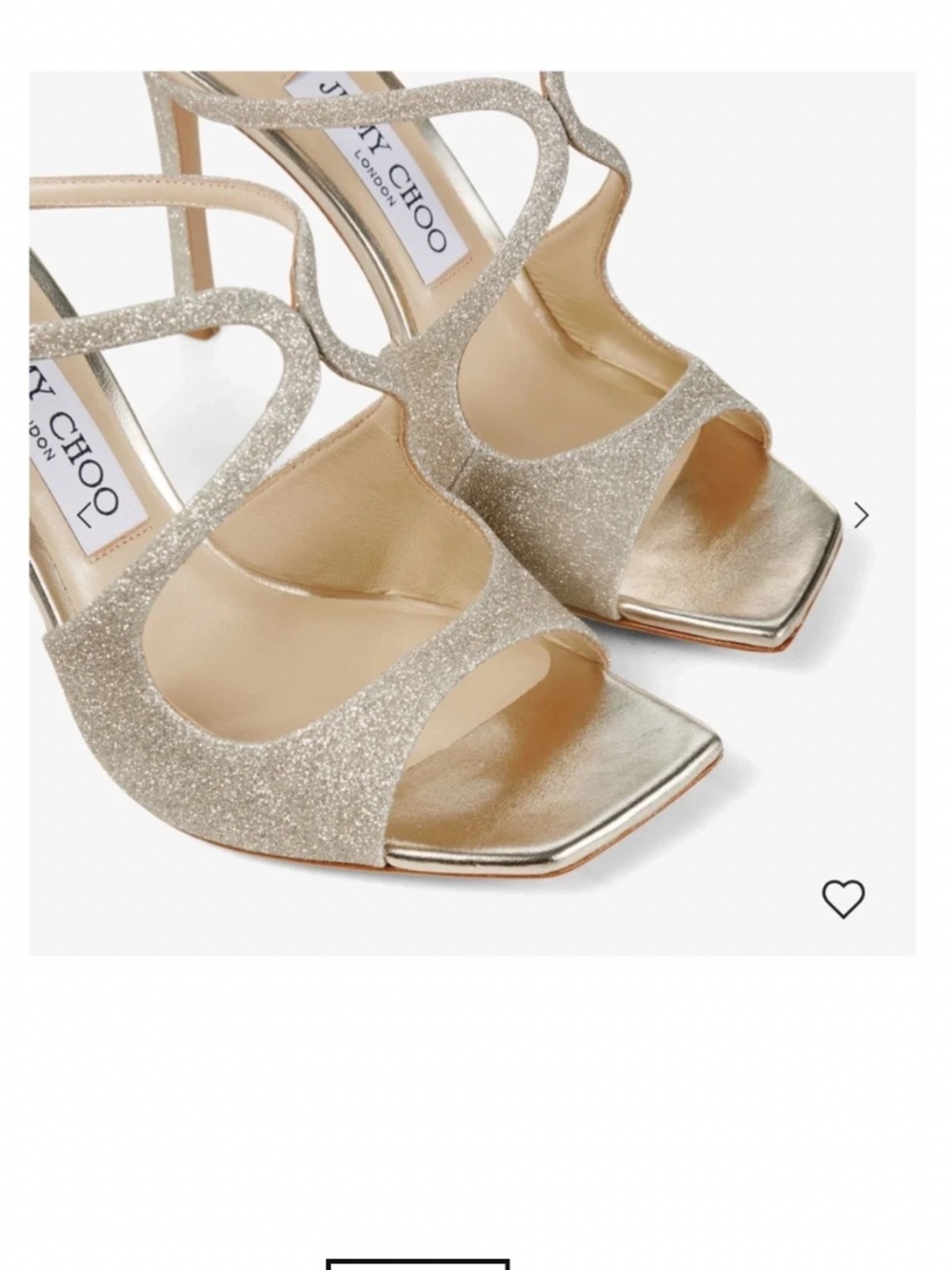 Jimmy Choo Platinum Ice Dusty Glitter Mules Color Platinum Ice Anise 95 $850 - Picture 3 of 6